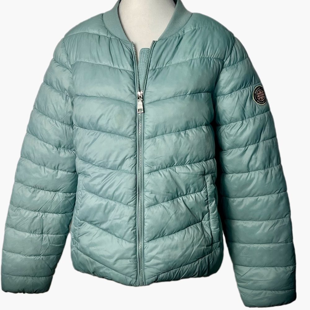 Madden NYC Light Blue Puffer Jacket Women’s Sz XL Minimalist Coastal Cool Winter